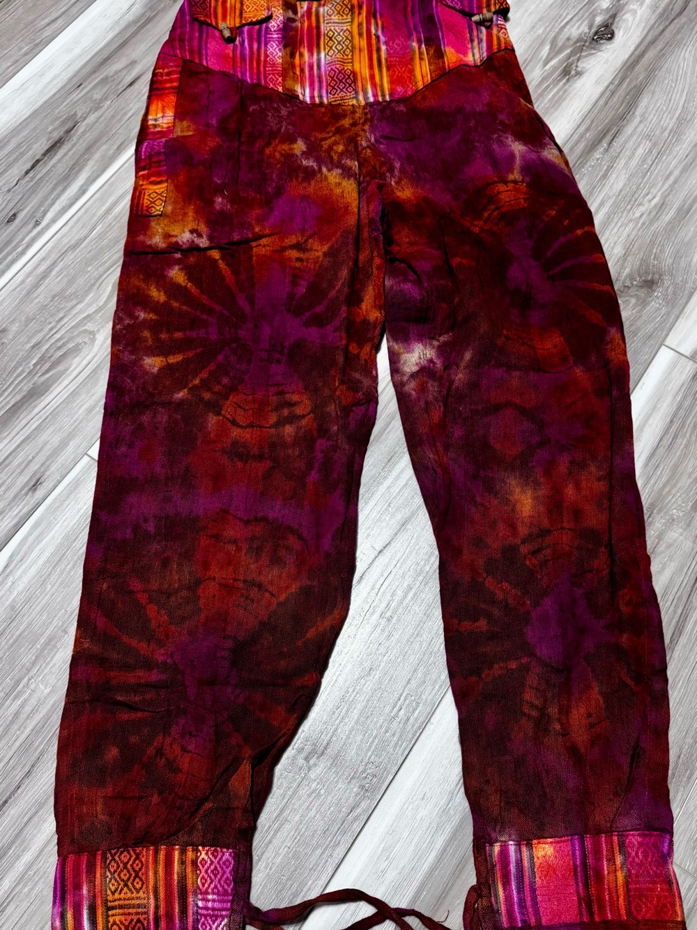 Tie-Dye Pull-on Patchwork Jogger Trousers – Small